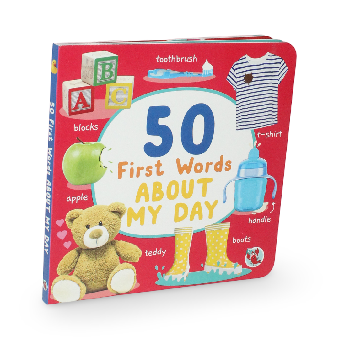 "50 First Words About My Day" Board Book