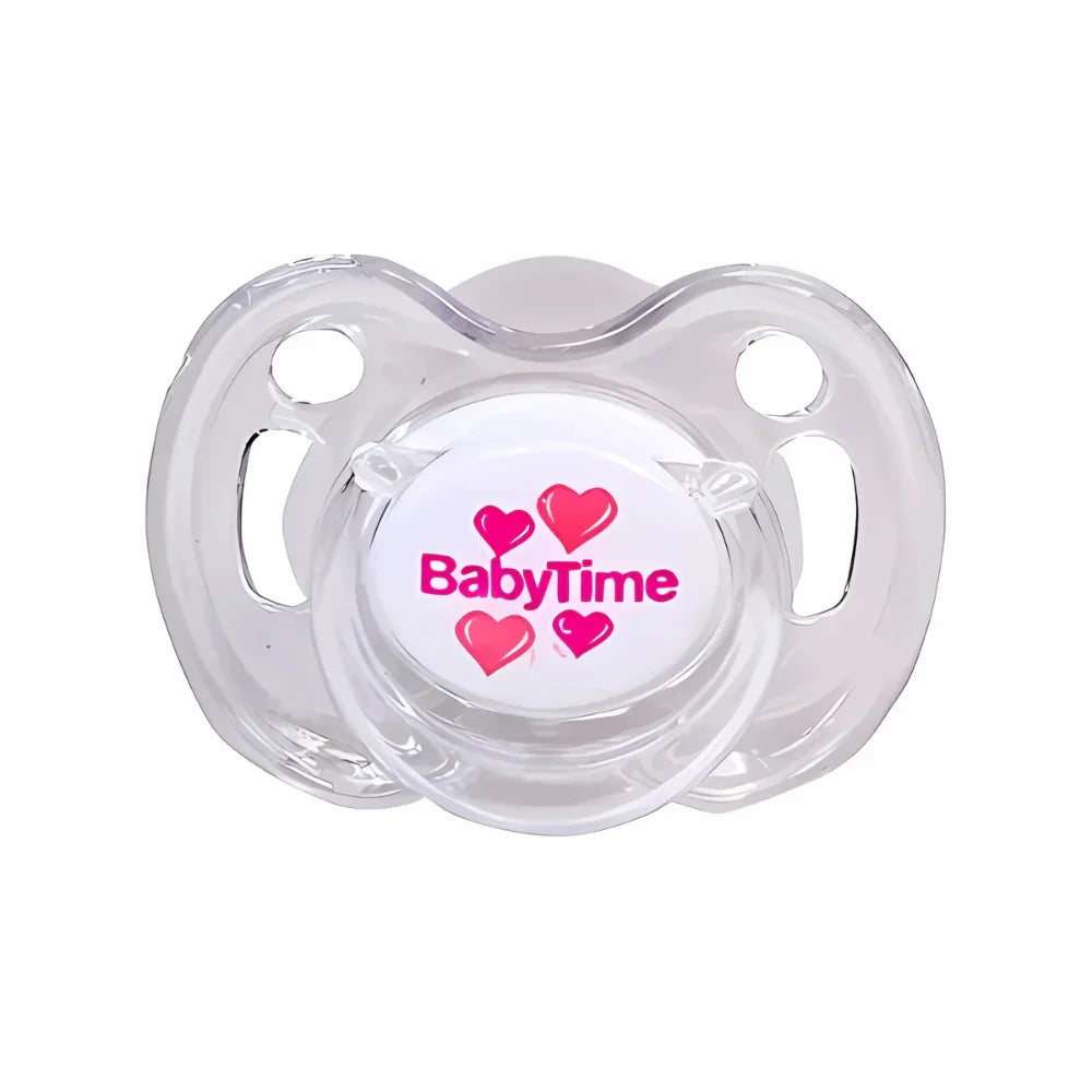 Baby Time Silicone Round Pacifier with Cap