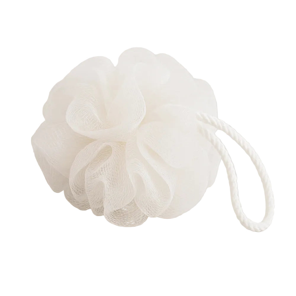 La Frutta Nylon Shower Sponge – White - Baby Essentials