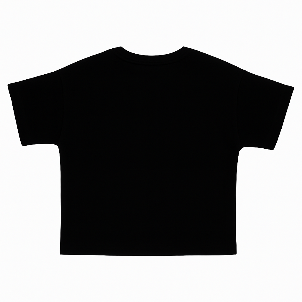 Unisex Kids Black Oversized T-Shirt – Cotton