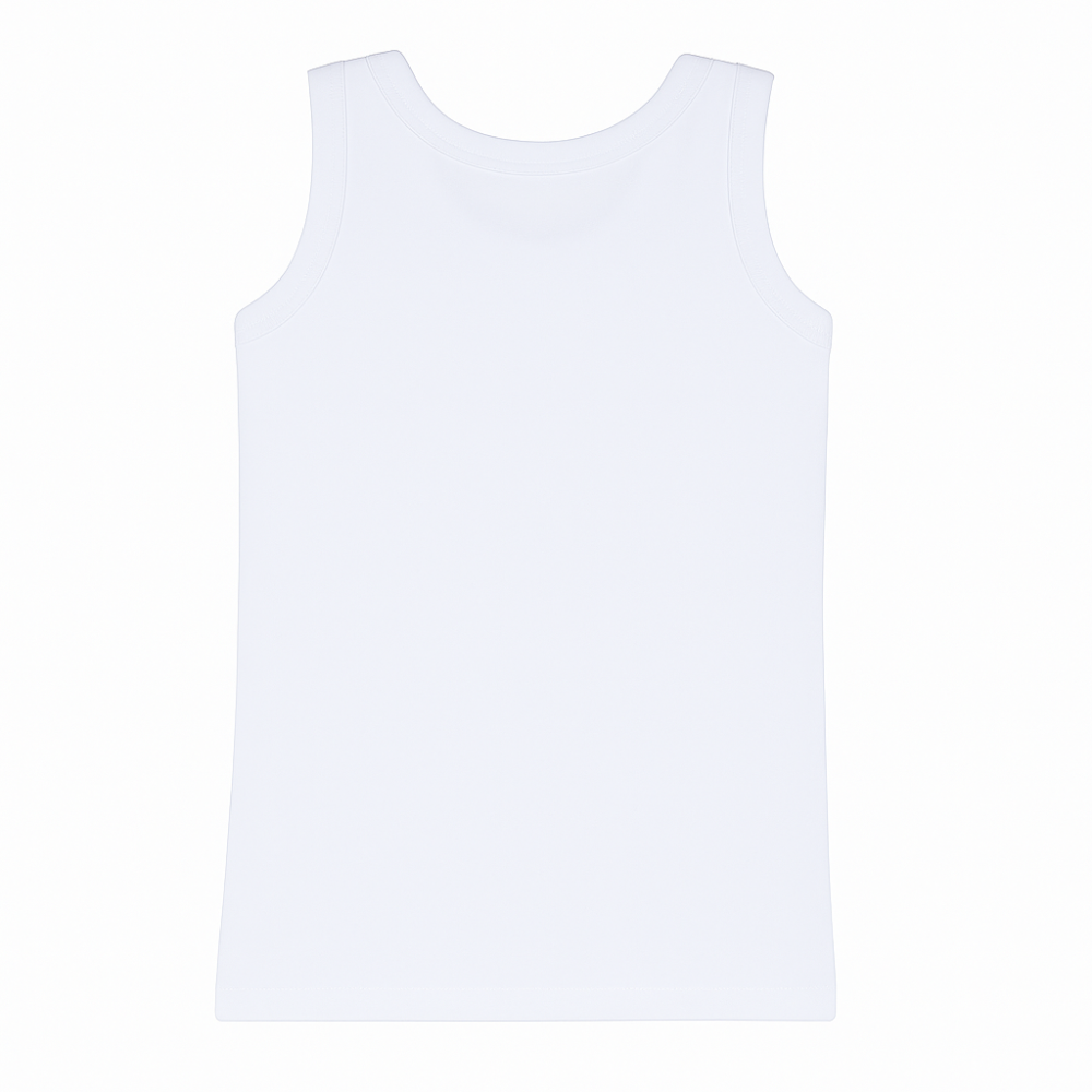 Boys Cotton Sleeveless Undershirt – White (Sporty Strap Design)