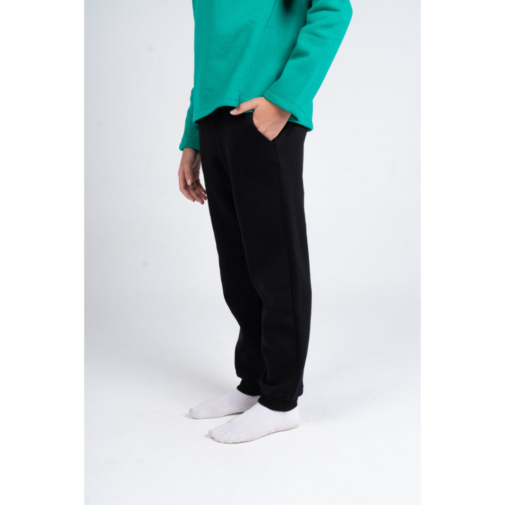 Girls Cooton Pajama Set – Green/Black with "Dachshund Through The Snow" Design