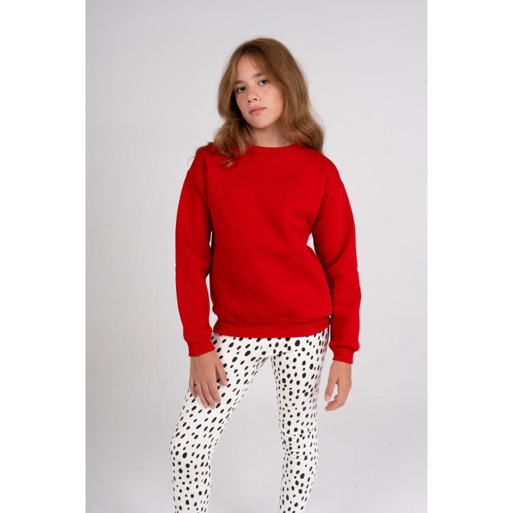 Girls Soft & Stylish Leggings – White with Dalmatian Dots