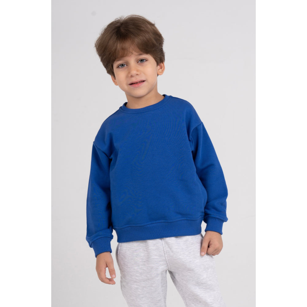 Unisex Plain Cotton Sweatshirt – Blue