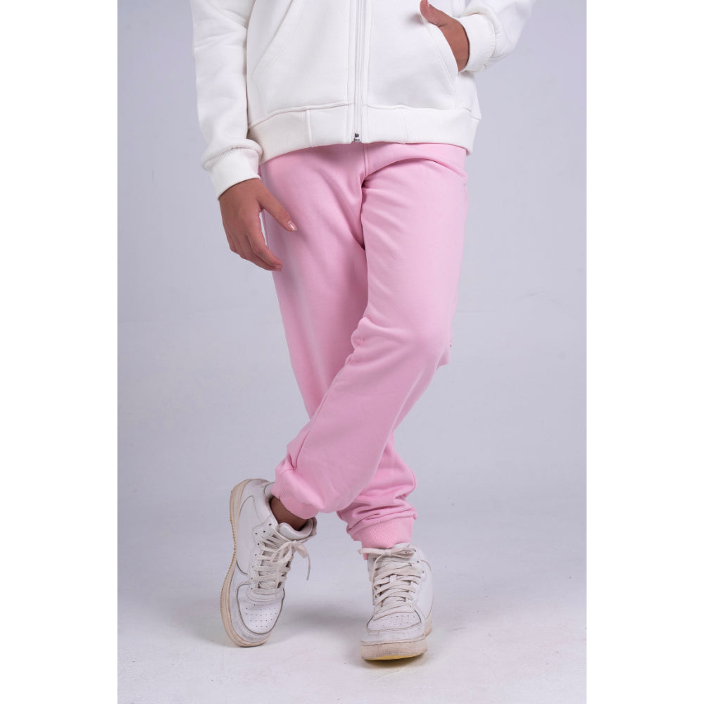 Girls Plain Sweatpants – Pink