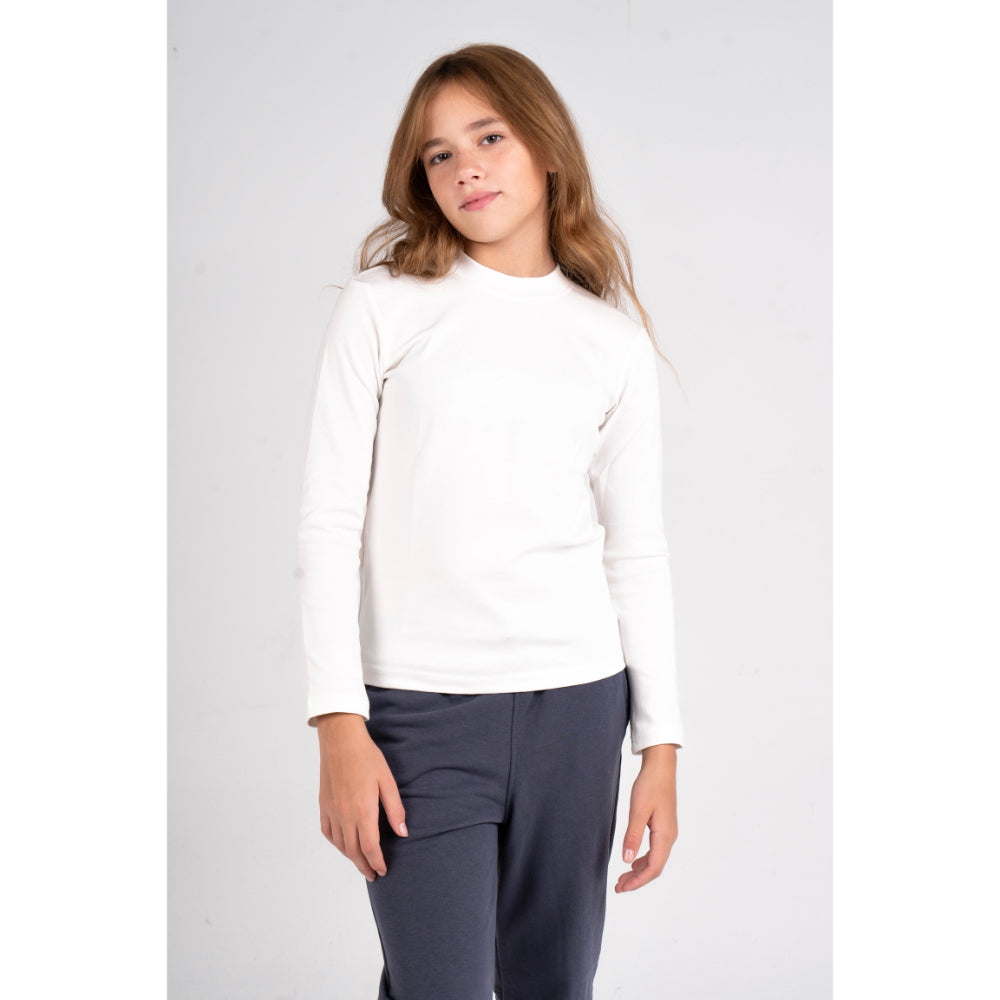 Pack of 2 – Unisex Ribbed Long-Sleeved Thermal Top White - Clothing - Ourkids