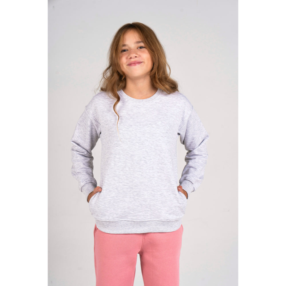 Unisex Plain Cotton Sweatshirt – Grey