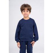 Unisex Plain Cotton Sweatshirt – Navy Blue