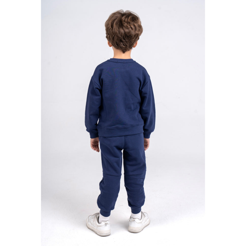 Unisex Plain Cotton Sweatshirt – Navy Blue