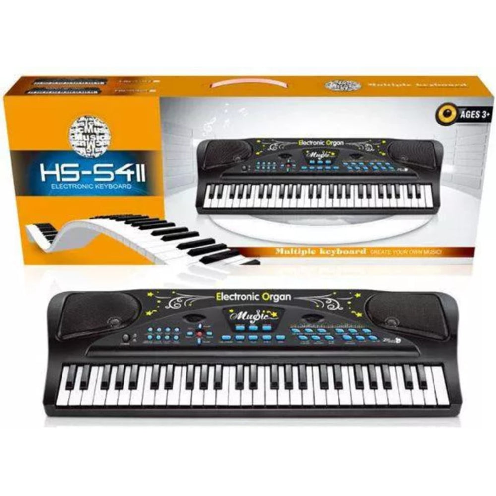 Electronic Piano 54 Key with Mic (USB) – Black - Toys - Prime