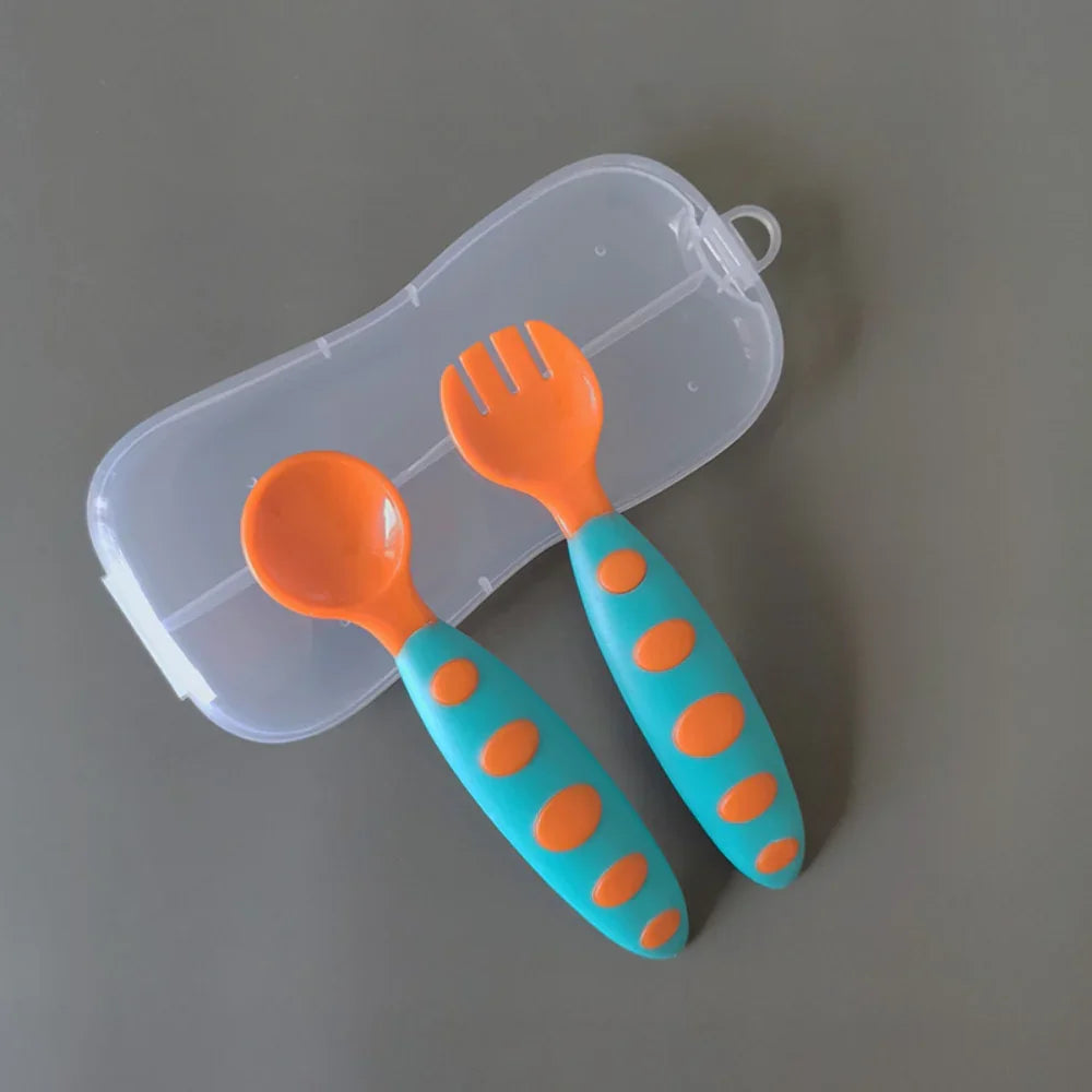 True Plastic Spoon & Fork Set With Case