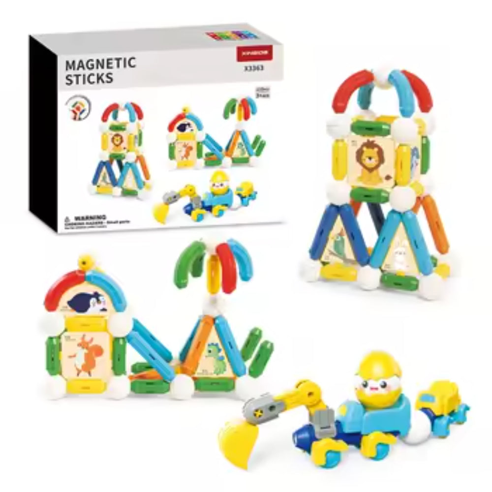 Mini Engineering Magnetic Rod Set - 110 Pcs - Toys - Xinbida