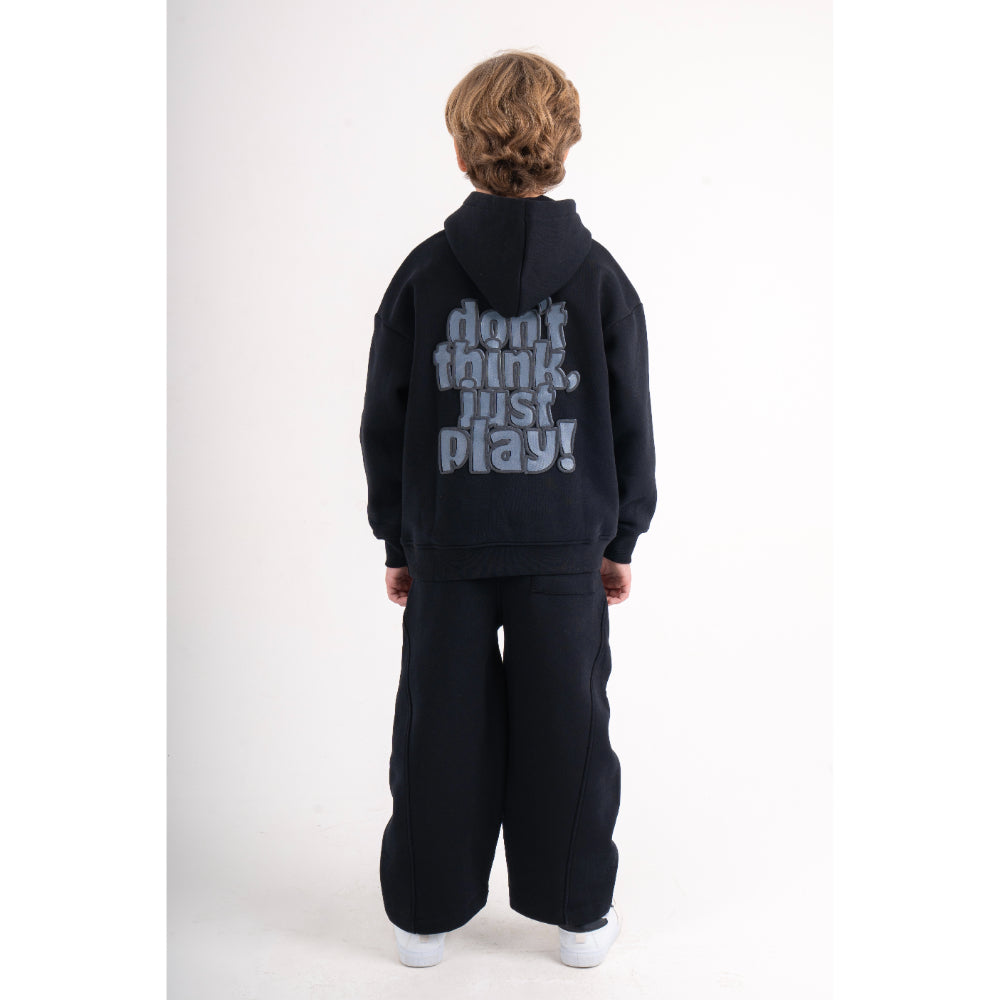Boys Cotton Sweat Pants – Black
