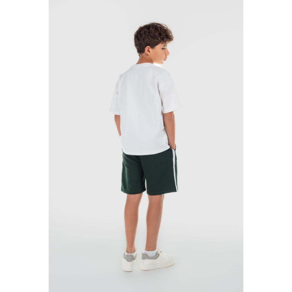 Teens Cotton T-Shirt – Off-White "Only Fun Moments" Print
