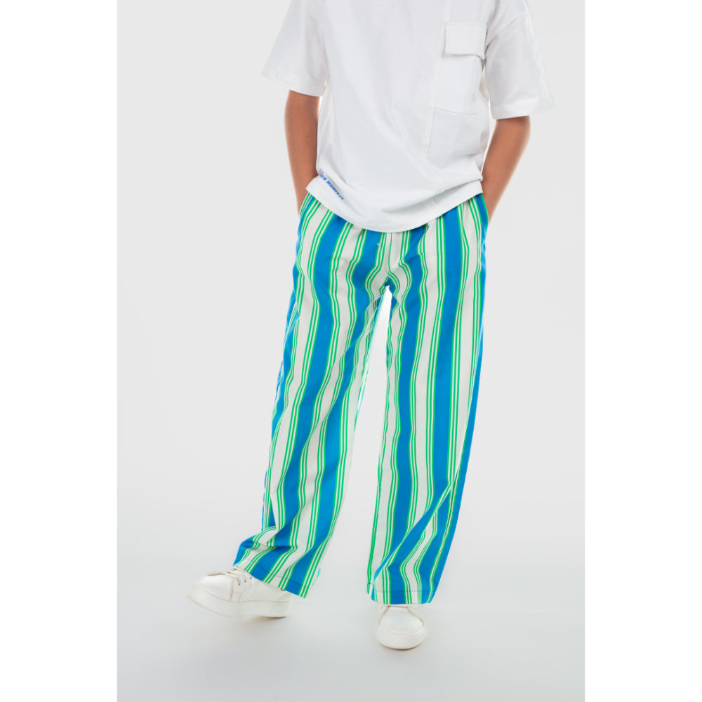 Unisex Cotton Pants – Blue & Off-White - Clothing - Playmore