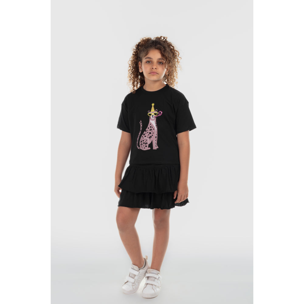 Girls Cotton Outfit Set – Black - Clothing - Playmore