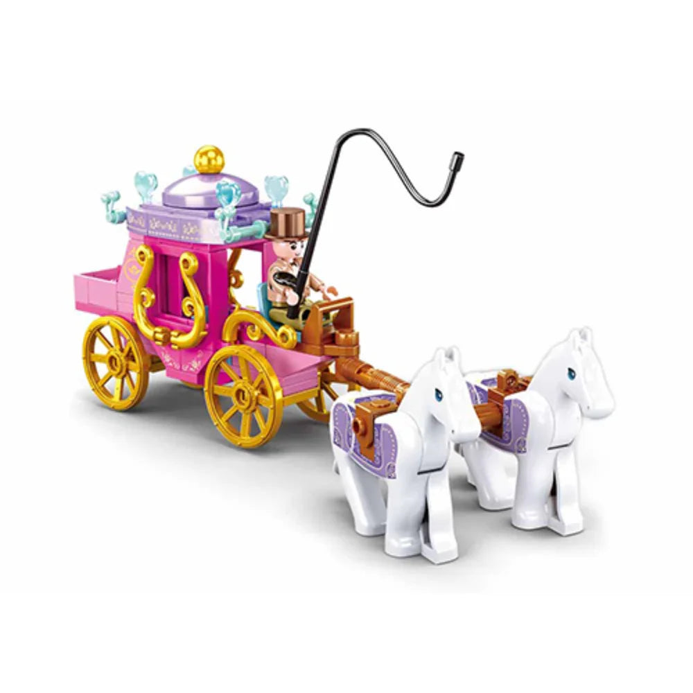 Sluban Girls Dream Carriage with 2 Horses Building Blocks Set - 139 Pcs