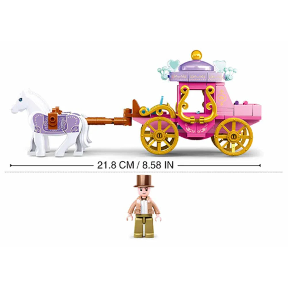 Sluban Girls Dream Carriage with 2 Horses Building Blocks Set - 139 Pcs