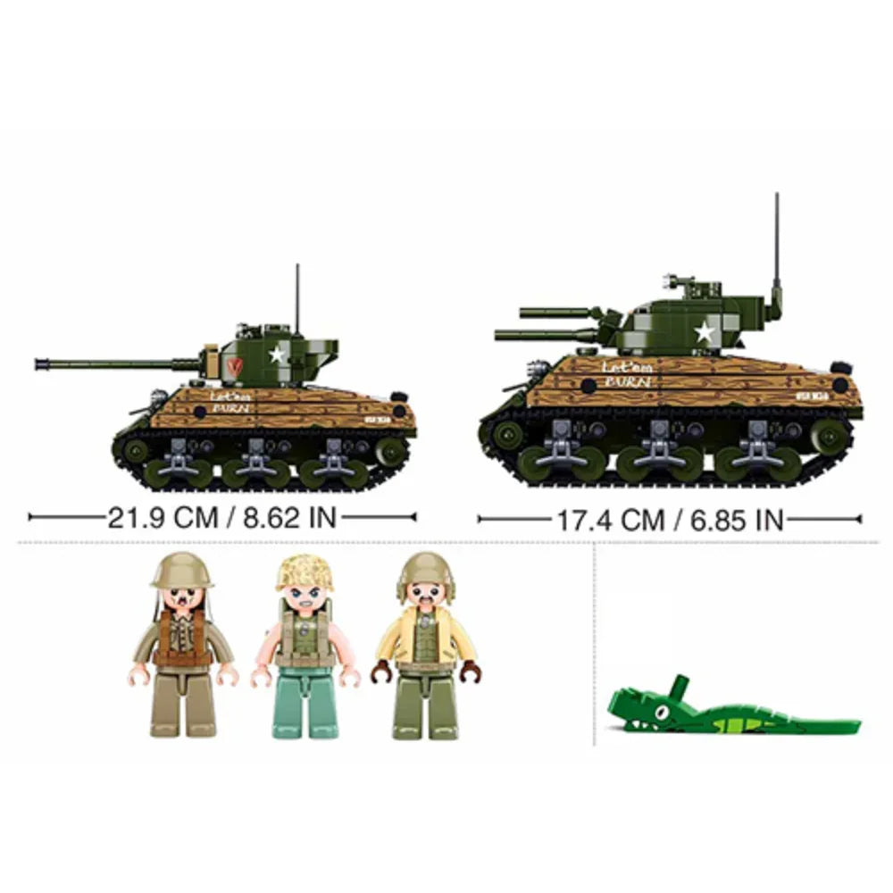 Sluban Medium Army Tank 76W