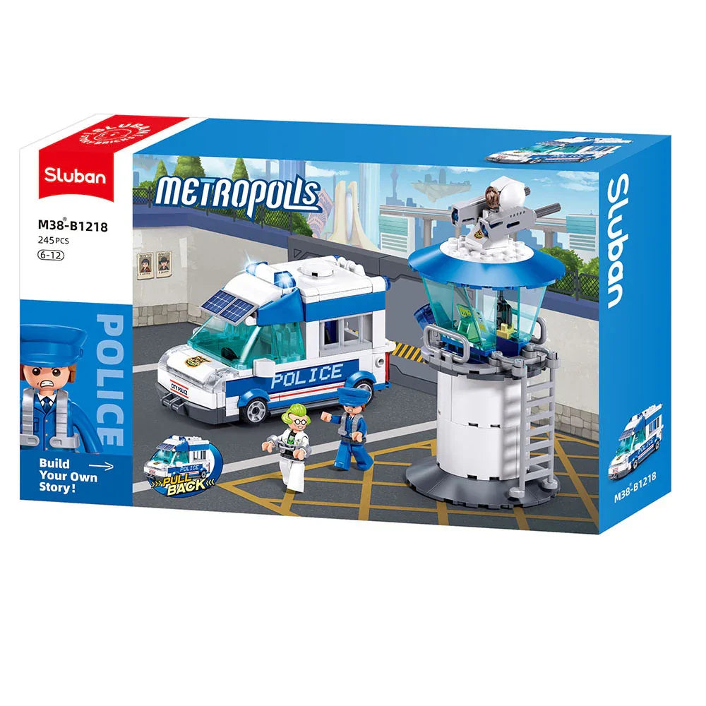 Sluban Metropolis Police Escape Criminal Yuri (Pull Back) Building Blocks Set - 245 Pcs