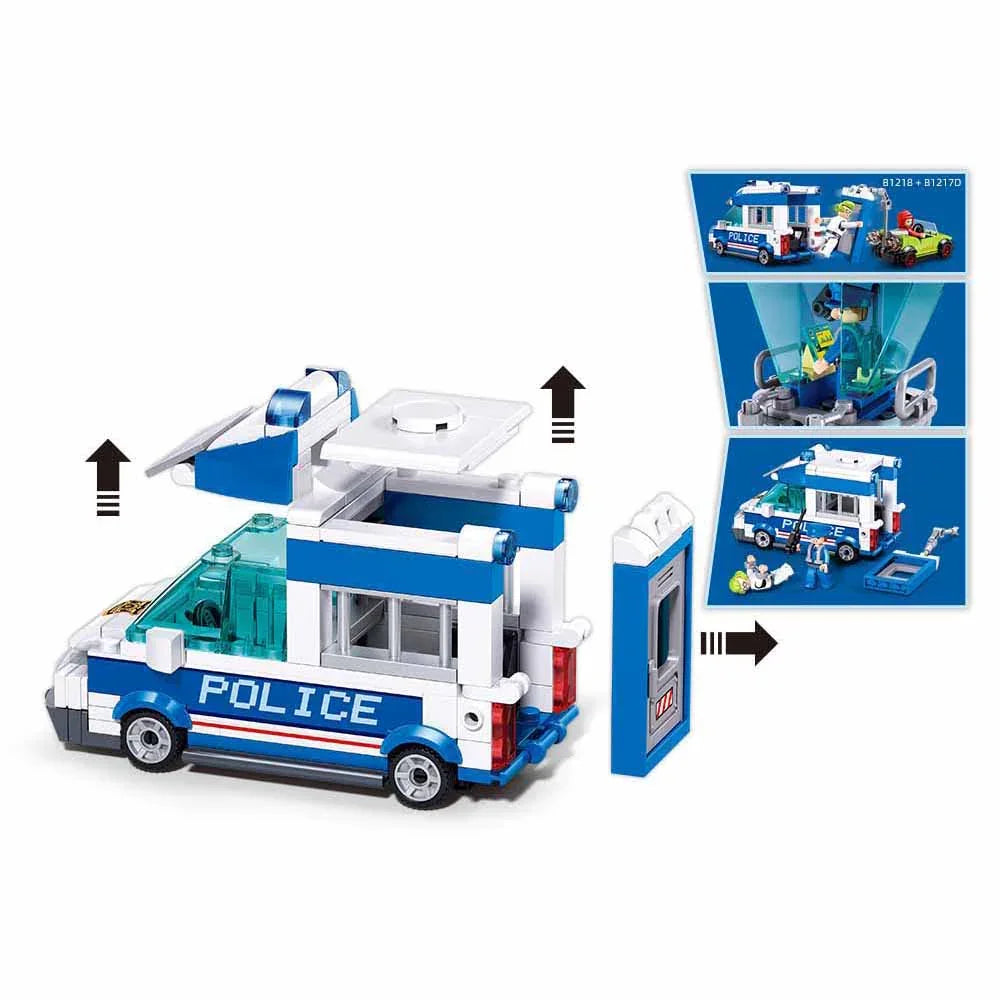 Sluban Metropolis Police Escape Criminal Yuri (Pull Back) Building Blocks Set - 245 Pcs