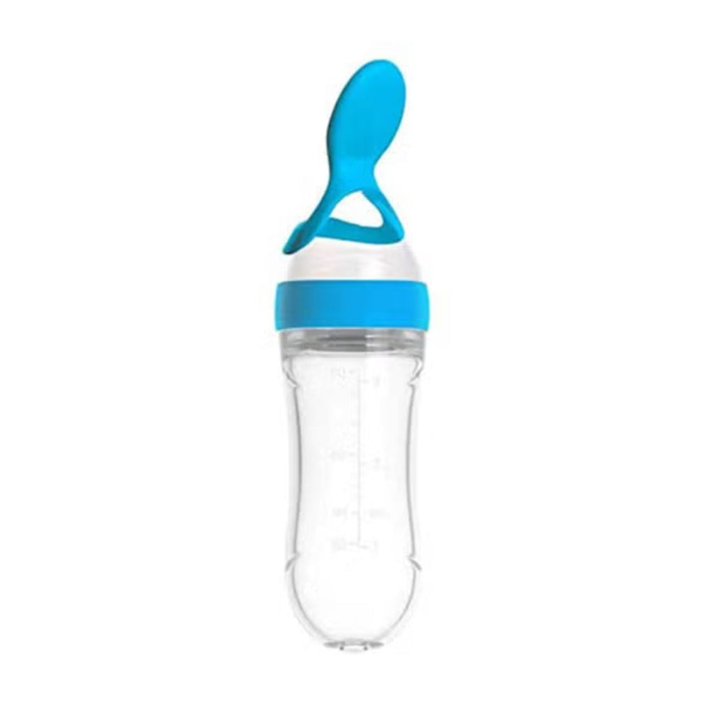 La Frutta Squeeze-and-Feed Baby Spoon Bottle – Blue - Baby Essentials