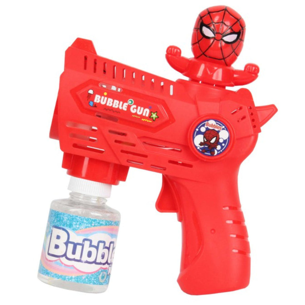 Spider-Man Cartoon Bubble Gun – Red