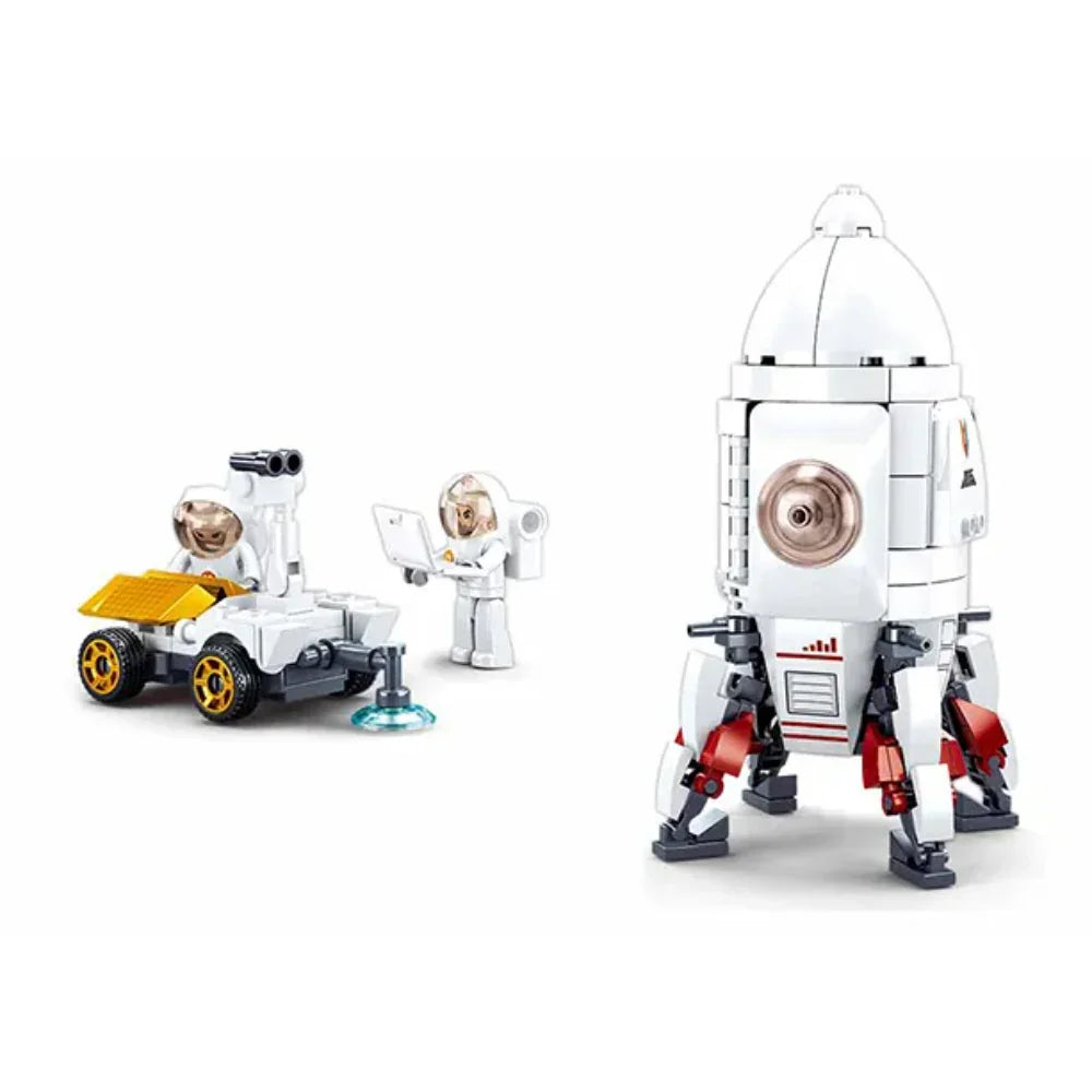 Sluban Space Saturn Landing Building Blocks Set - 320 Pcs