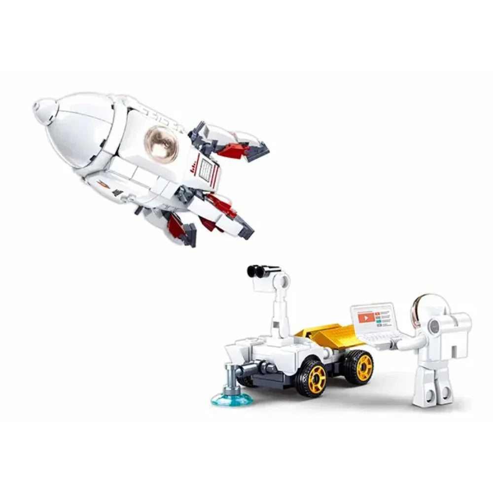 Sluban Space Saturn Landing Building Blocks Set - 320 Pcs