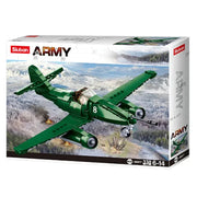Sluban Army Battle of Budapest Fighter Jet Building Blocks Set - 338 Pcs