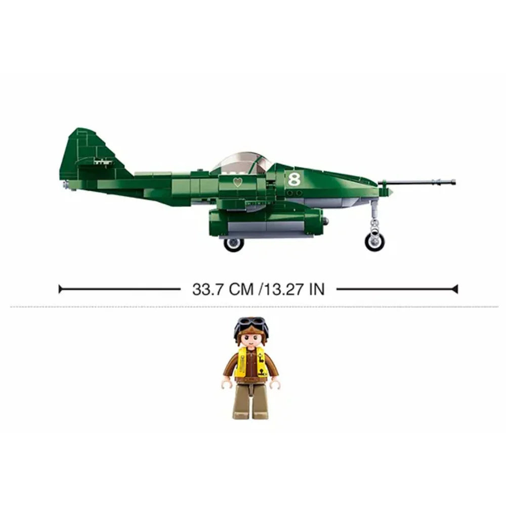 Sluban Army Battle of Budapest Fighter Jet Building Blocks Set - 338 Pcs