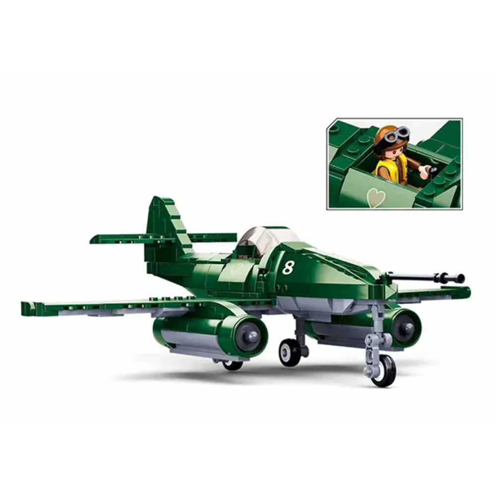 Sluban Army Battle of Budapest Fighter Jet Building Blocks Set - 338 Pcs