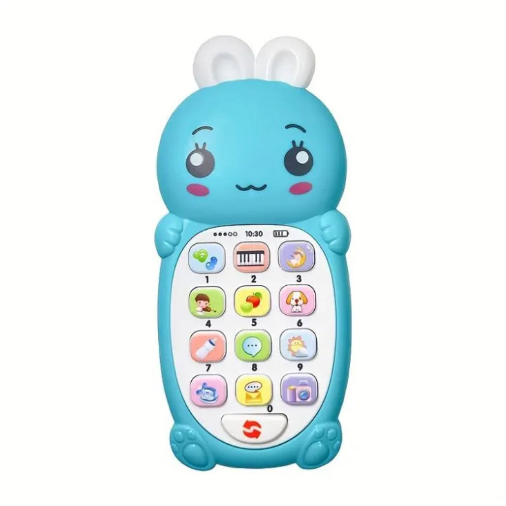 Rabbit Smart Cell Phone interactive Musical Toy – Baby Blue