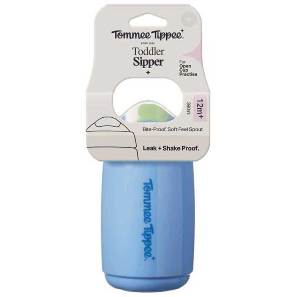 Tommee Tippee Toddler Sipper Cup Water Bottle 390ml 12m+ – Blue - Baby Essentials