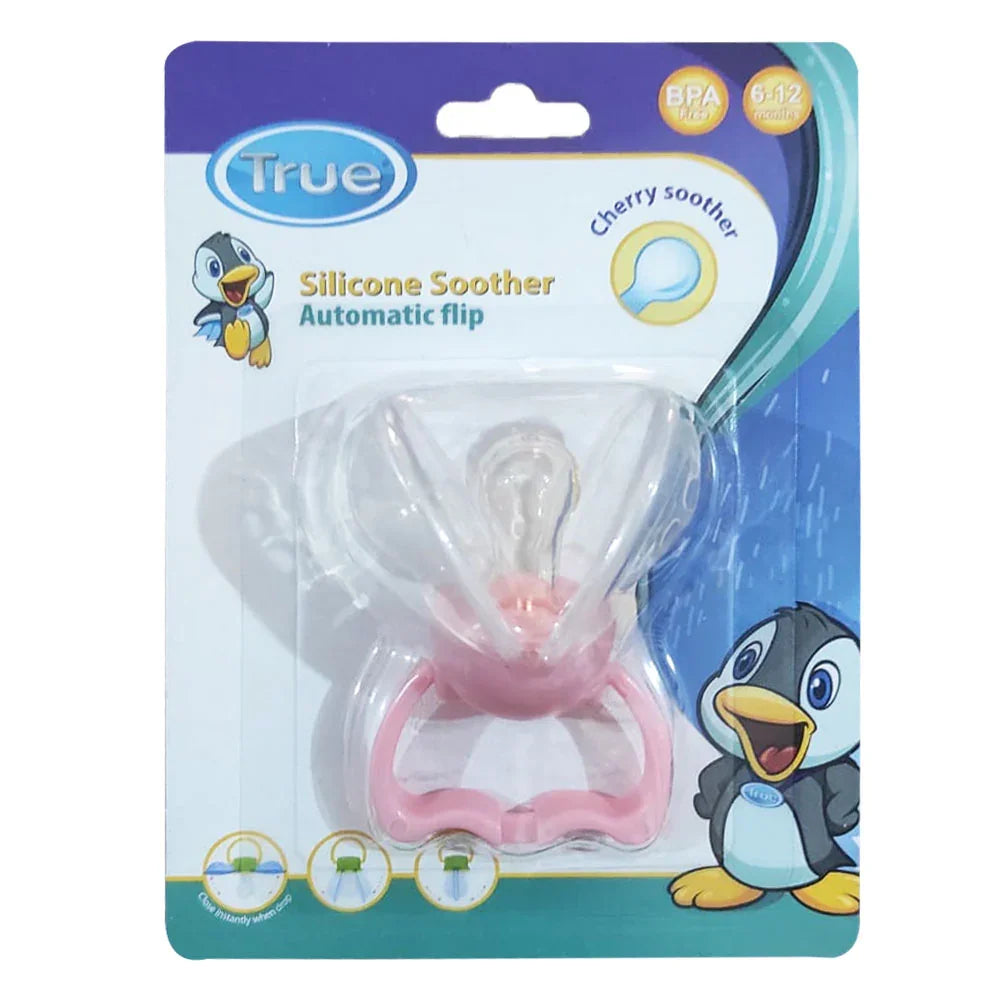 True Pacifier 6-12 Months with Auto-Close – Pink - Baby Essentials