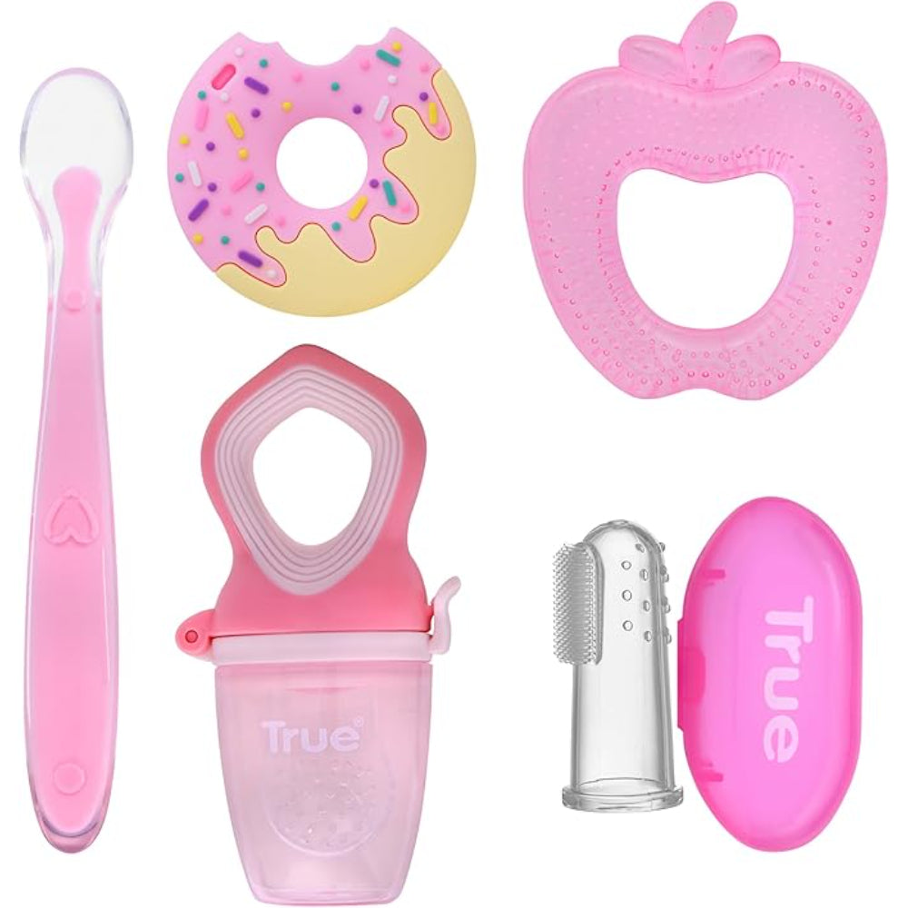 True Gold Baby Teething Set – Pink (5Pcs) - Baby Essentials