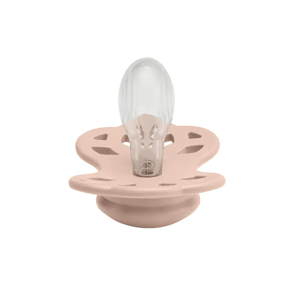 BIBS Infinity Pacifier 2-Pack Anatomical Silicone Size 2 – Blush/Woodchuck