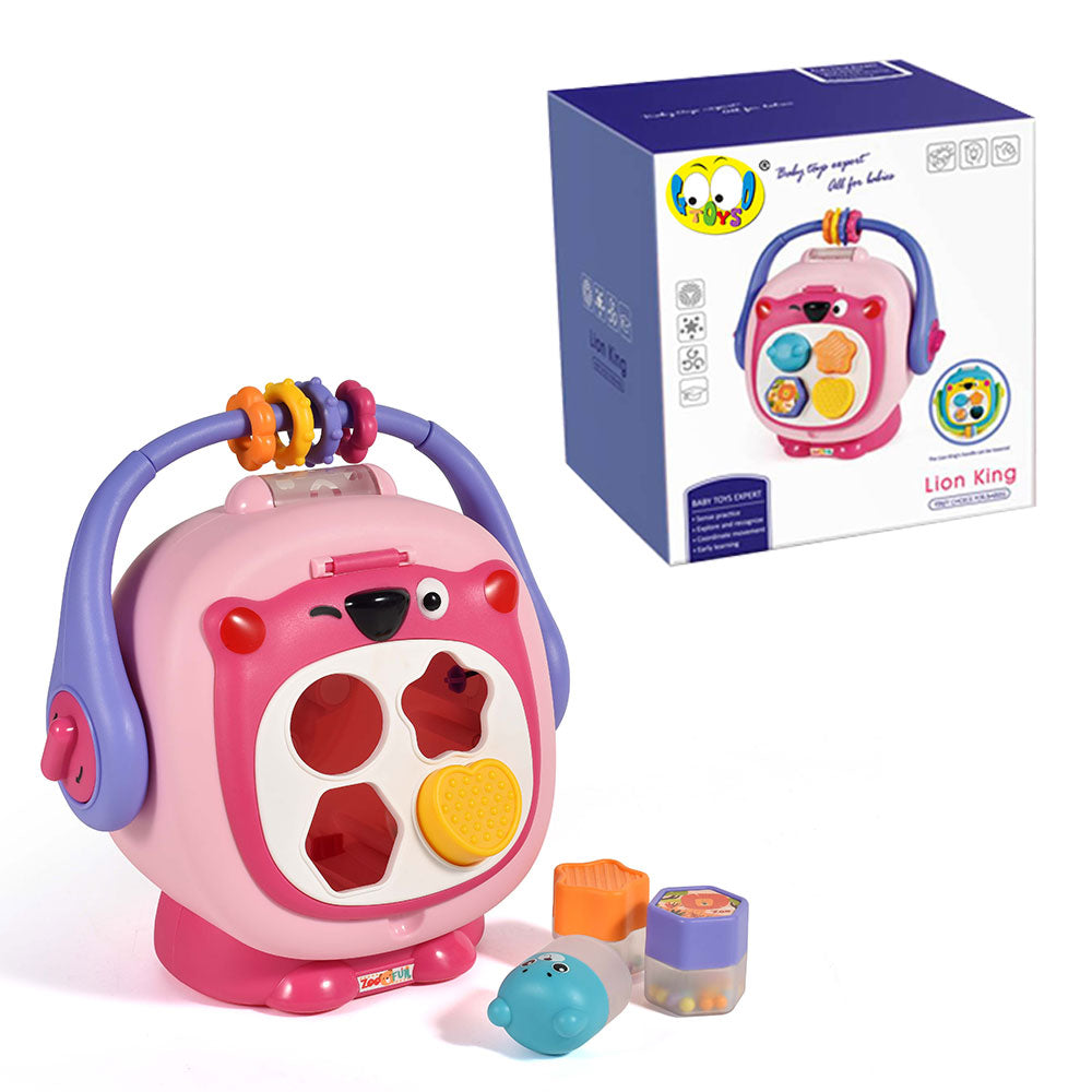 Abero Lion King Educational Shape Sorter Toy – Pink - Toys