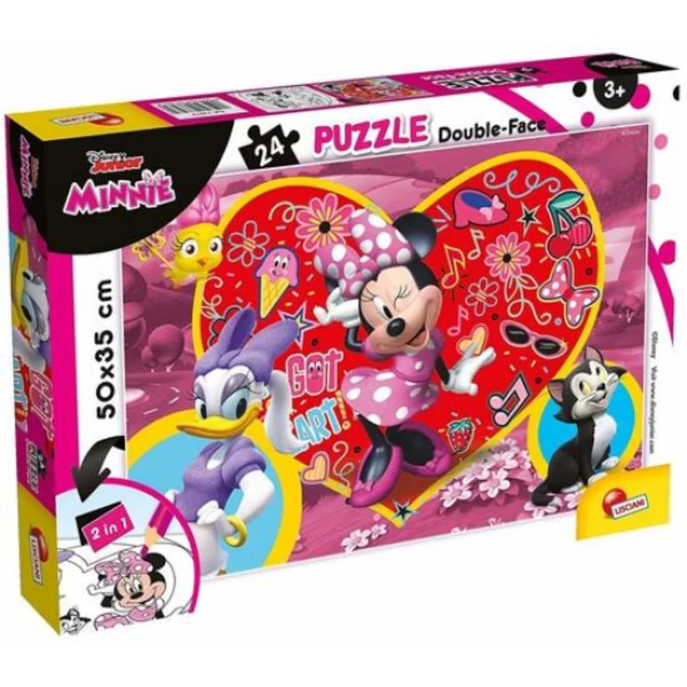 Lisciani Minnie Mouse Double-Face Puzzle - 24 Pieces - Toys