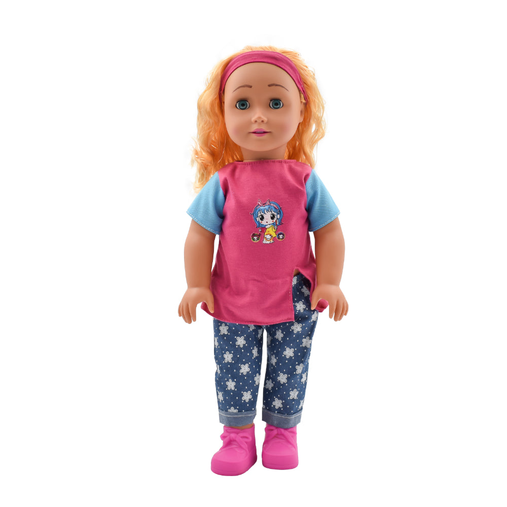 Girl's Dream Fashion Doll – Pink & Blue Outfit