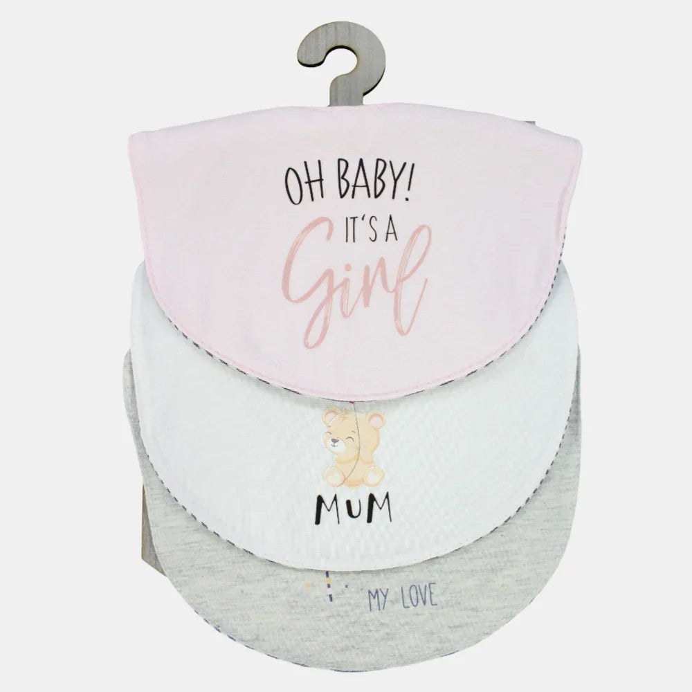 Baby Girls' Bib (Pack Of 3) - Ourkids - Cherries