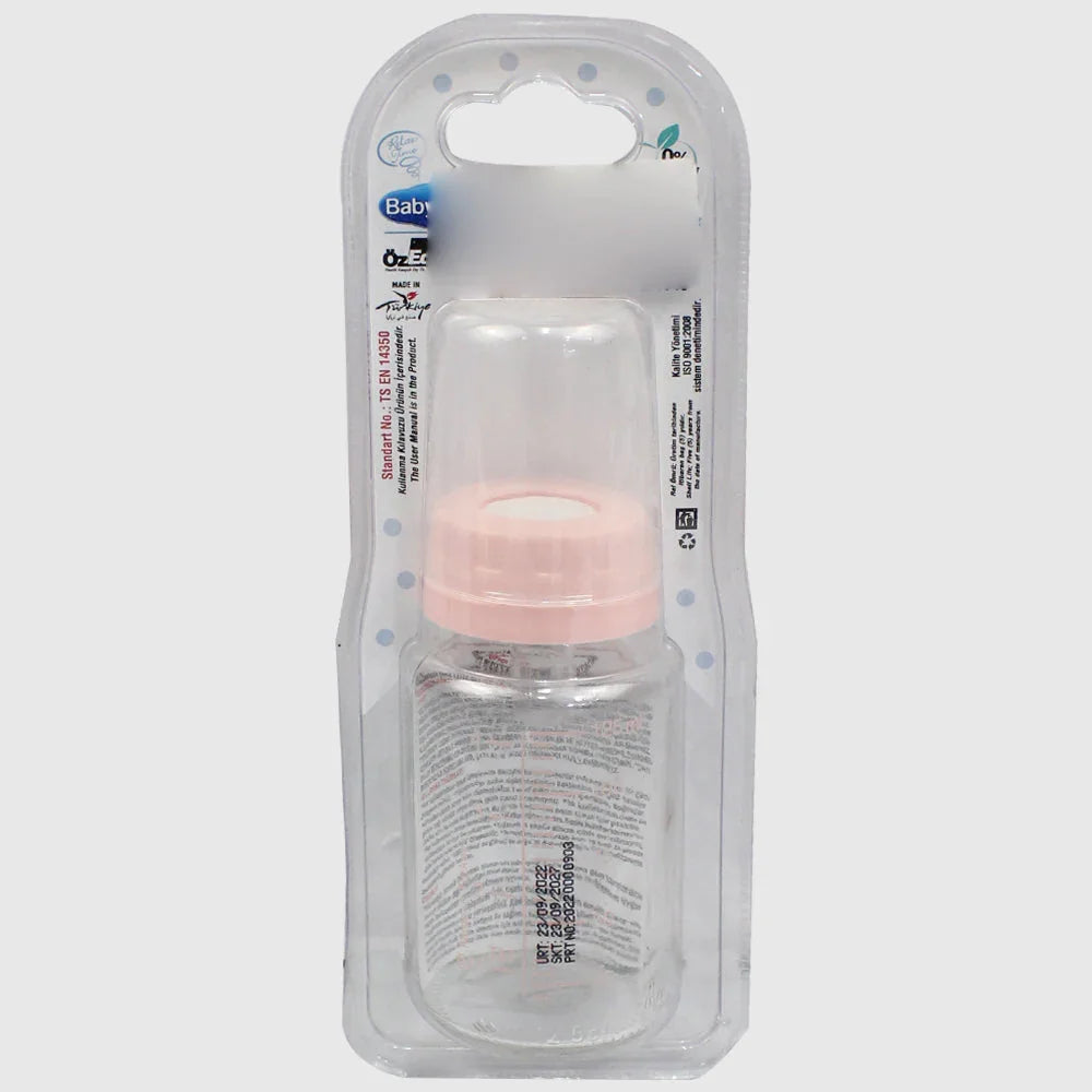 Baby Time Glass Feeding Bottle 250ml – Pink