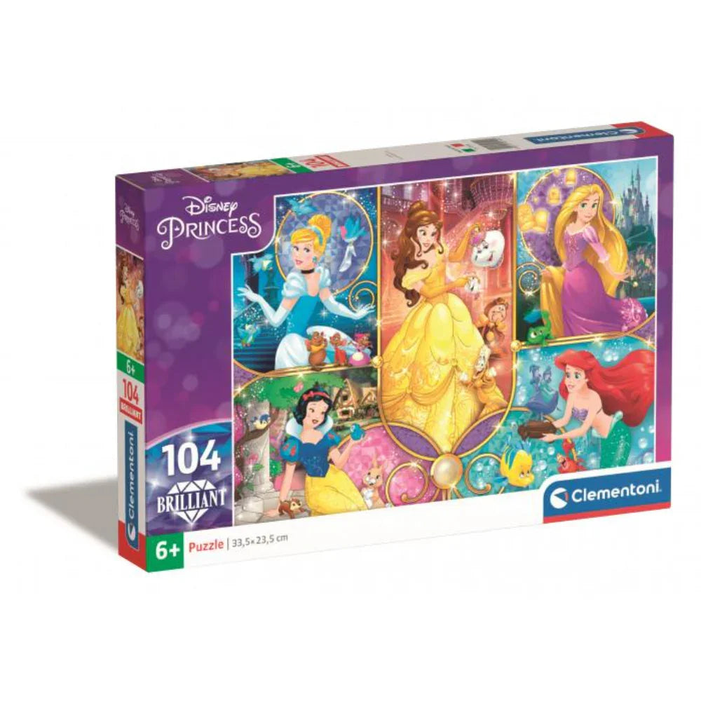 Clementoni Brilliant Princess Puzzle - 104Pcs