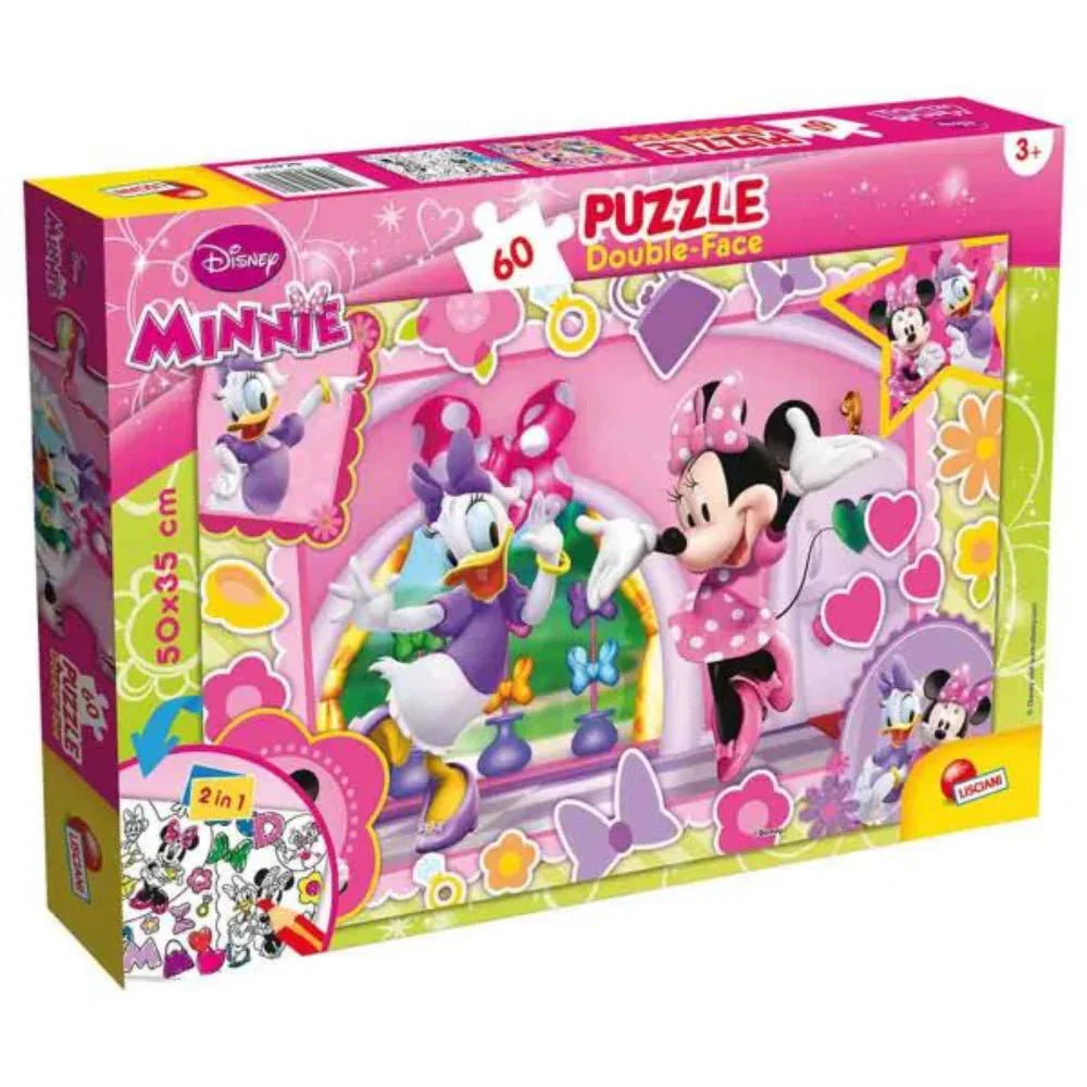 Lisciani Minnie Mouse Double-Face Puzzle – 60 Pieces