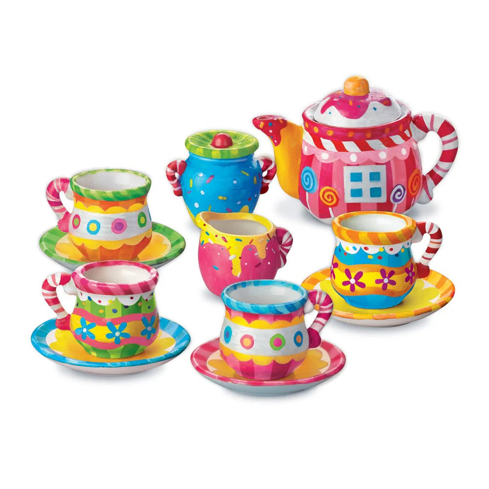 4M KidzMaker Paint Your Own Mini Tea Set - Toys