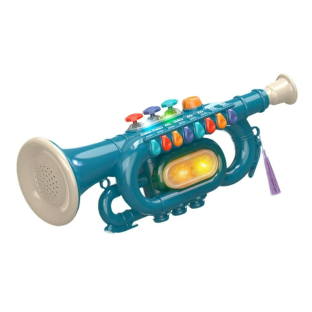 Musical Trumpet Toy with (Lights & Sound) – Blue - Toys - OKO