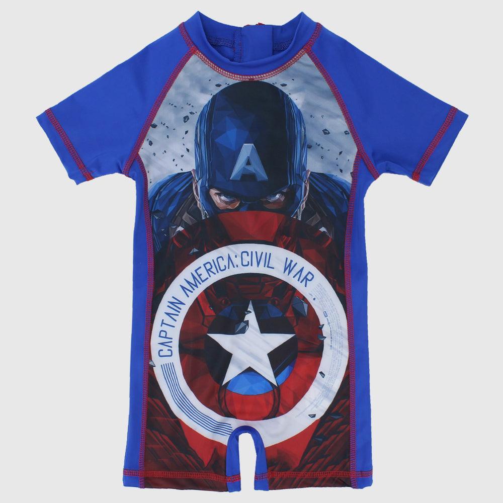 Captain America Short-Sleeved Overall Swim Suit – Ourkids