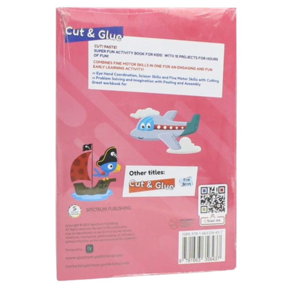 Cut & Glue Activity Book For Girls