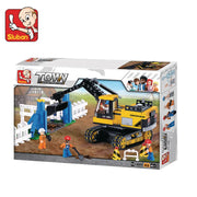 Sluban Town Construction Excavator Building Blocks - 614 Pcs