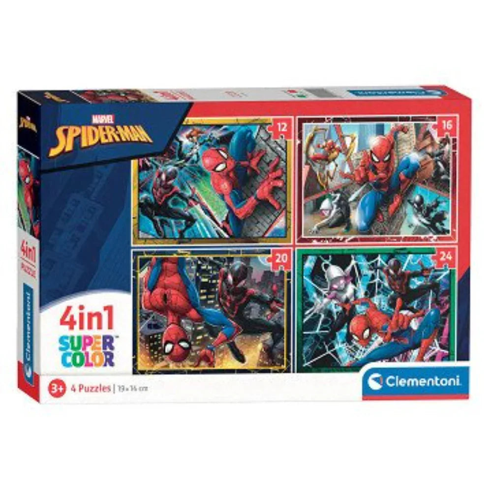 Clementoni Spiderman Super Color 4-in-1 Puzzles